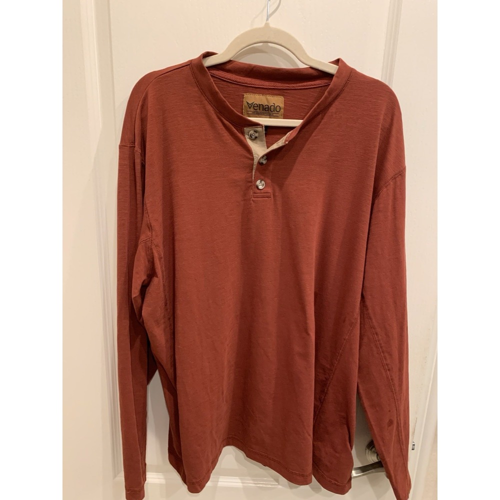 Venado Henley Rust Color Shirt Sz‎ XL